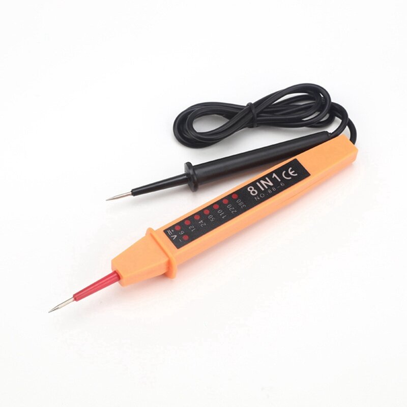 2x Acht In Één Tester Spanning Ac Dc 6-380V Auto Elektrische Pen Detector Met Led Licht Voor Elektricien Testen Spanning Tool