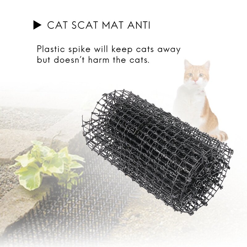 Alfombrilla repelente para gatos y perros, esterilla de plástico para jardín, evita que los gatos excaven