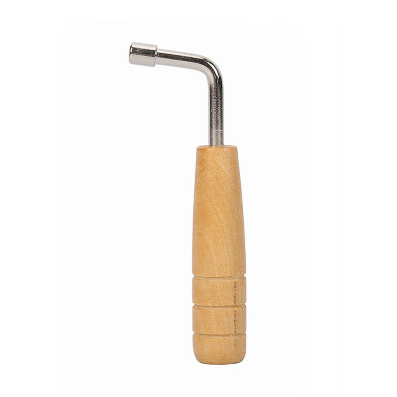 Afinador de llave de afinación de arpa Lyre, herramienta de ajuste de afinador de Lira de palanca, mango de madera, llave cuadrada en forma de L, herramientas de reparación de Lire