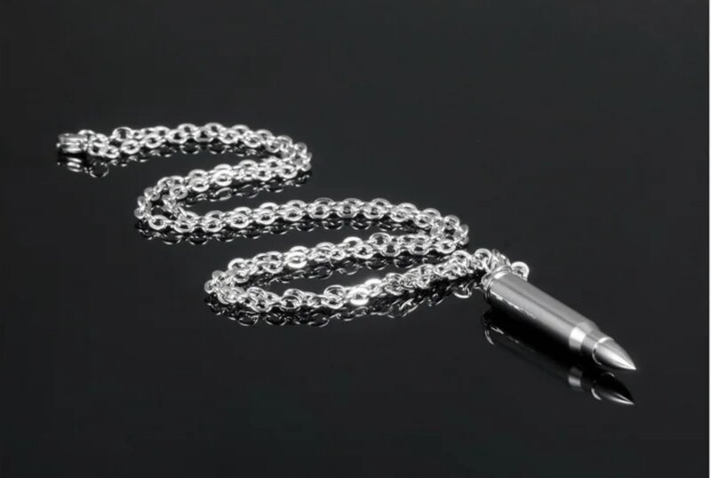 Ожерелье с кулоном в виде пули из нержавеющей стали в стиле хип-хоп