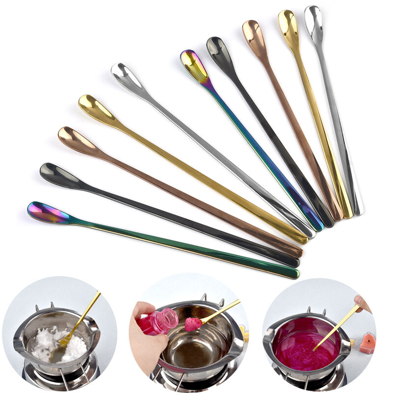 Stainless Steel Melting Wax Spoon Lacquer Spoon Wax Stirring Rod DIY Invitation Hand Account Retro Seal Making Auxiliary Tool
