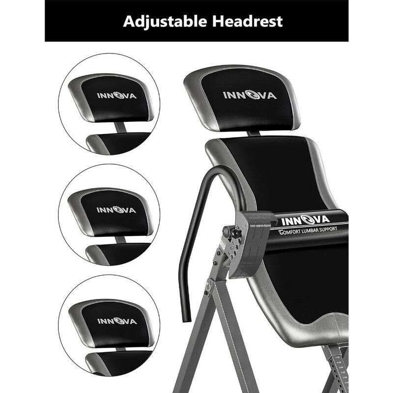 Inversion tisch mit verstellbarer Kopfstütze, reversiblen Knöchel haltern und einer Gewichts kapazität von 300 lb.
