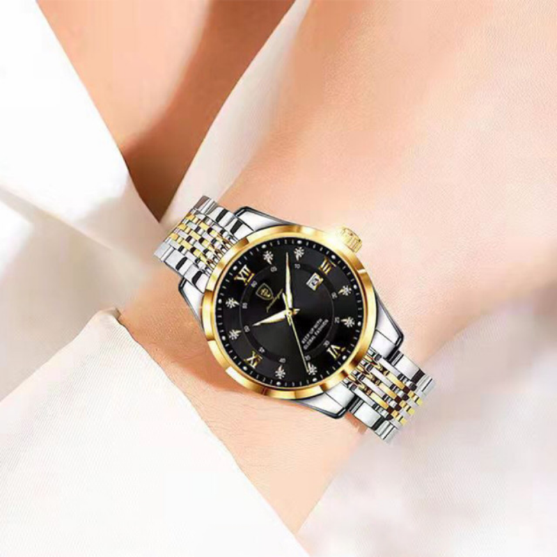 Zegarek kwarcowy dla mężczyzn i kobiet, wodoodporny zegarek świetlny, szwajcarski importowany, podwójny kalendarz, koreańska wersja, nowy, popularny