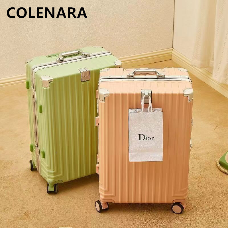 Colenara-多機能アルミフレームスーツケース,大容量,ボードボックス,ローリング荷物,新品,20インチ,22インチ,24インチ,26インチ,28インチ