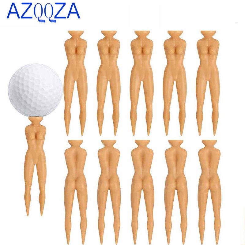 Pacote de 20 camisetas de golfe de plástico nude, para treinamento de golfe, feminino