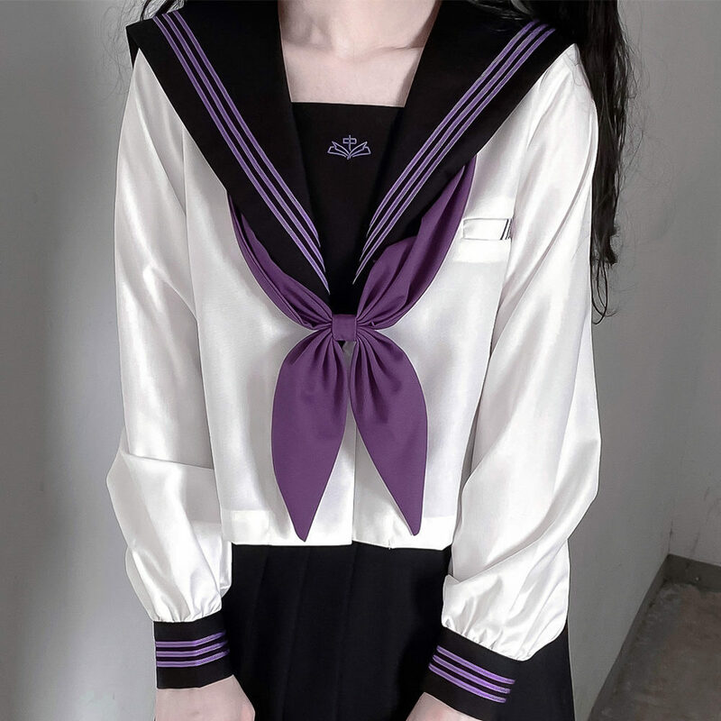 Śliczny japoński styl jednolity jk jednolity japoński student JK garnitur marynarski z długimi rękawami pośredni garnitur przyjazny dla Cosplay kostium