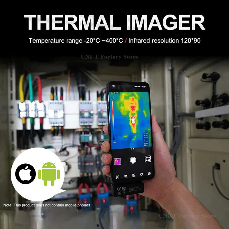 UNI-T Uti120 Ms Uti120mobile Warmtebeeldcamera Voor Android Smartphone & Iphone Infrarood Warmtebeeldcamera