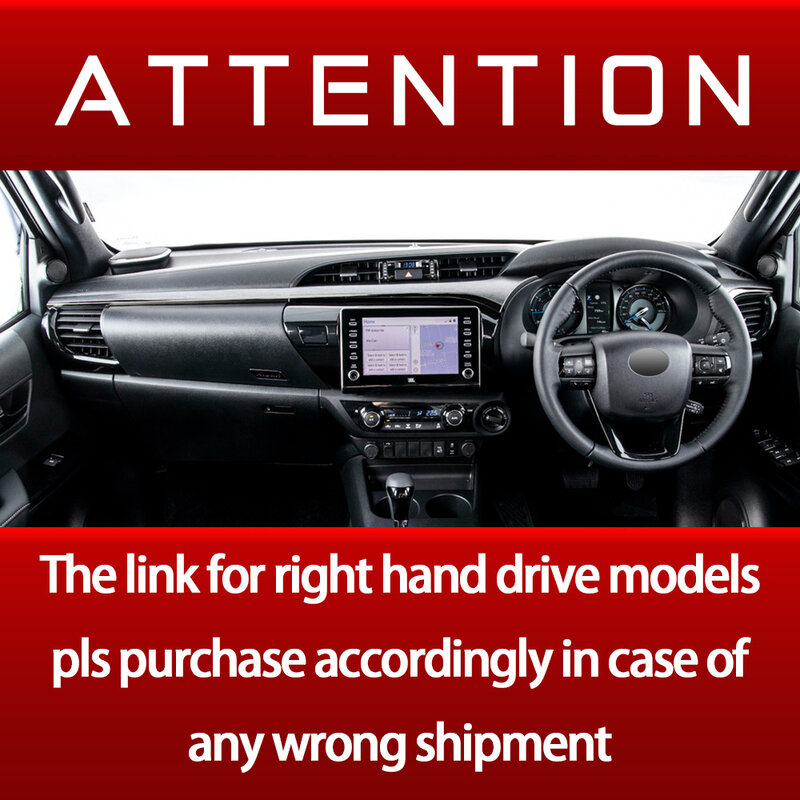 Dla Toyota Hilux Revo 2015-2021 1 szt. Ziarno z włókna węglowego LHD RHD konsola środkowa ozdobne wykończenia