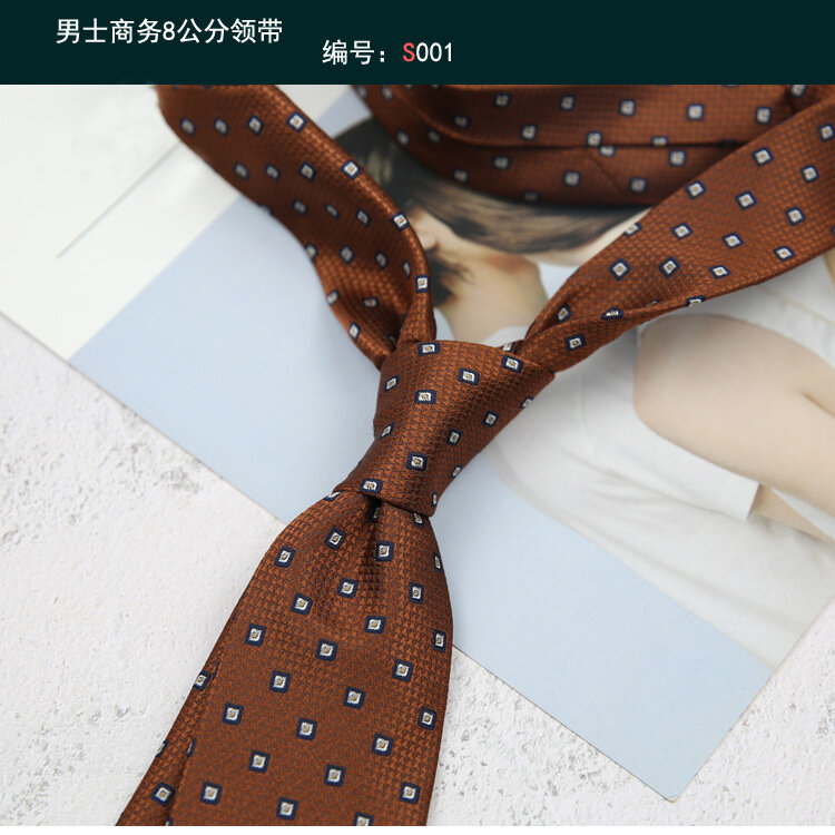 Linabiway-Gravatas florais estampadas para homens, gravatas azuis, padrão vintage, presentes de moda, 8cm de largura