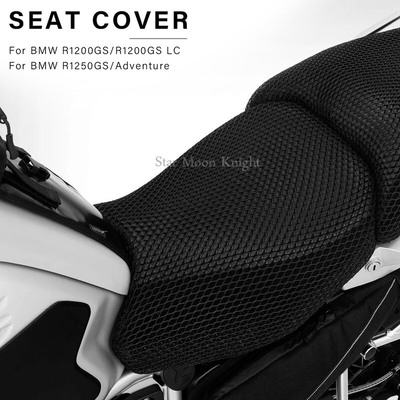 Tecido Seat Cover for Driver, Cooling Seat Cushion, BMW R1200GS, GS 1200, 1250, R 1250, GS Adventure, GS LC, Acessórios