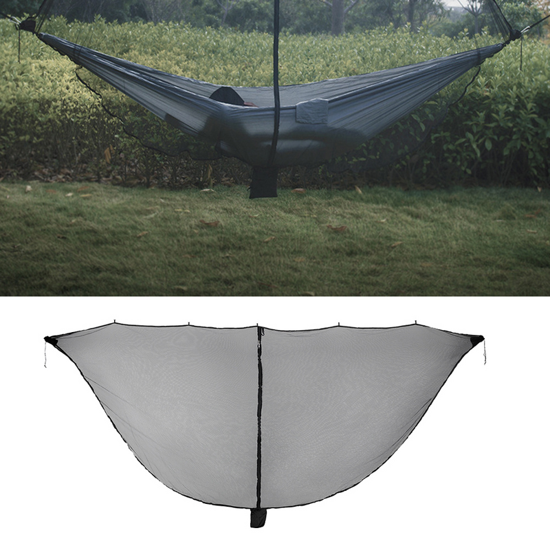 Hamac de camping en plein air, moustiquaire pratique pour lit, accessoires (noir)