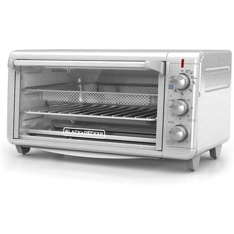 Extra Wide Crisp ‘N Bake Air Fry Toaster Oven, Silver
