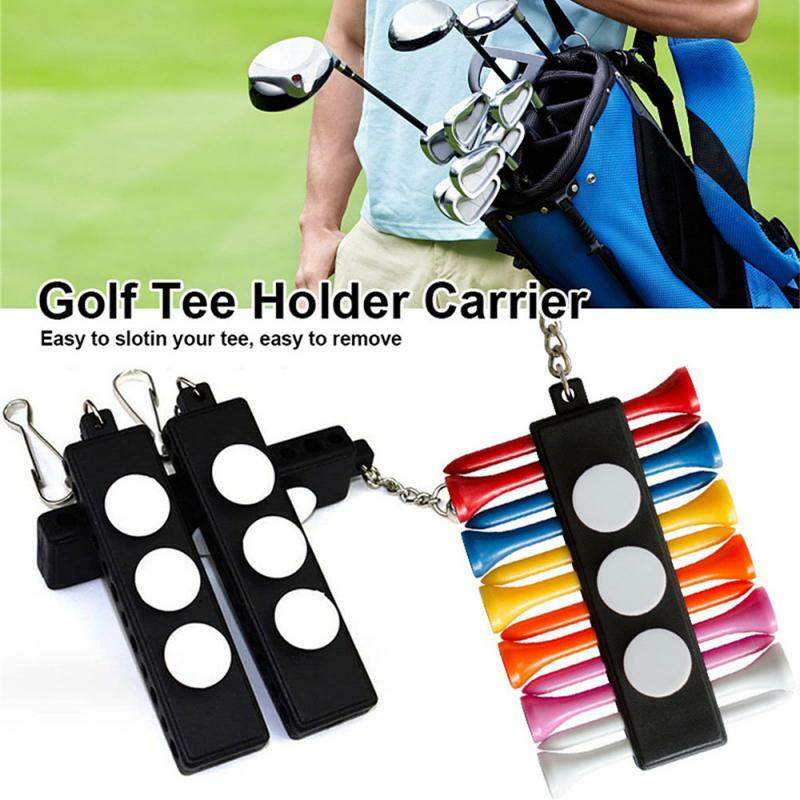 Портативная пластиковая подставка для футболки для гольфа, металлическая легко моющаяся простая в использовании прочная легко носить с собой принадлежности для гольфа, черная многоразовая подставка для гольфа