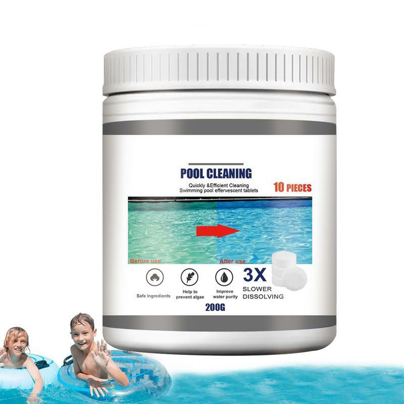 Swimming Pool Effervescent Tablets Hot Odor Remover Fast Acting Eliminator Tablets improve pool water quality cleanser removes