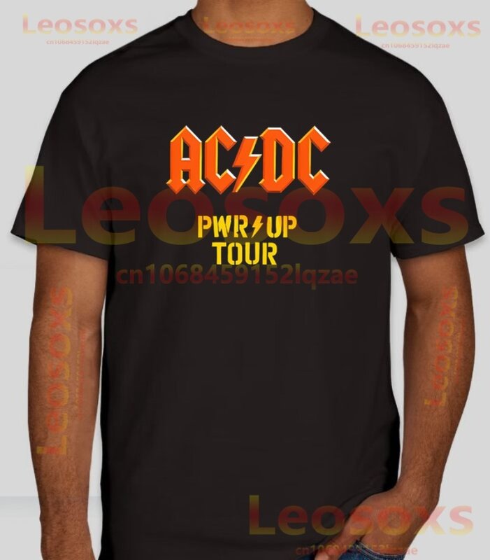 [TEW] moda męska bawełna nadruk AC Leosoxs t-shirt DC metal rock casual i wygodny damski krótki rękaw