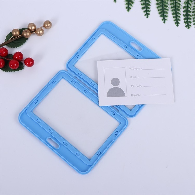 Plastic Working Permit Case for Staff Employee's Pass Work Card Sleeve Cover ID Tag Badge Reel Retractable Chest Pocket Tag Clip