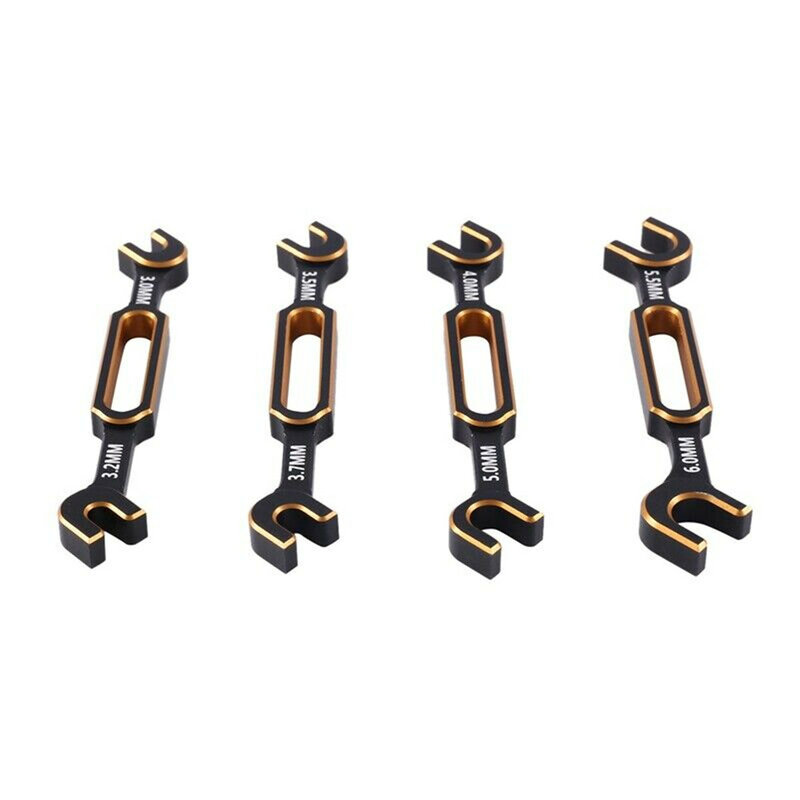 4Pcs/Set Wrench 3/3.2/3.5/3.7/4/5/5.5/6mm Turnbuckle Nut Ball End Joint Remover Universal Tool For RC Car Accessory Repair Tools