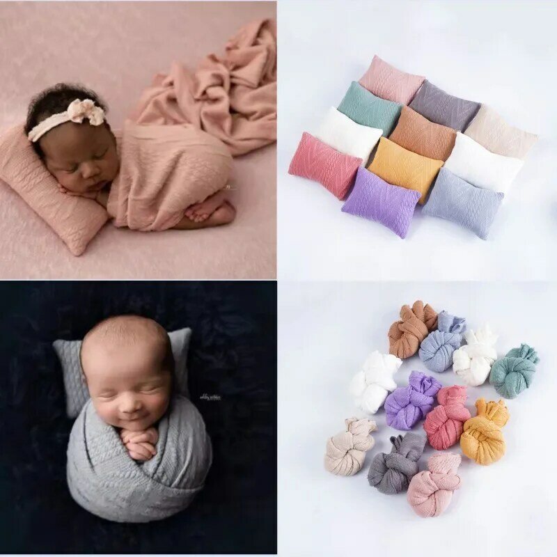 Sunshine Newborn Photography Props Baby Photo Wrap Knit Twist Pillow Baby Photo Blanket Wrapping Shooting Accessories