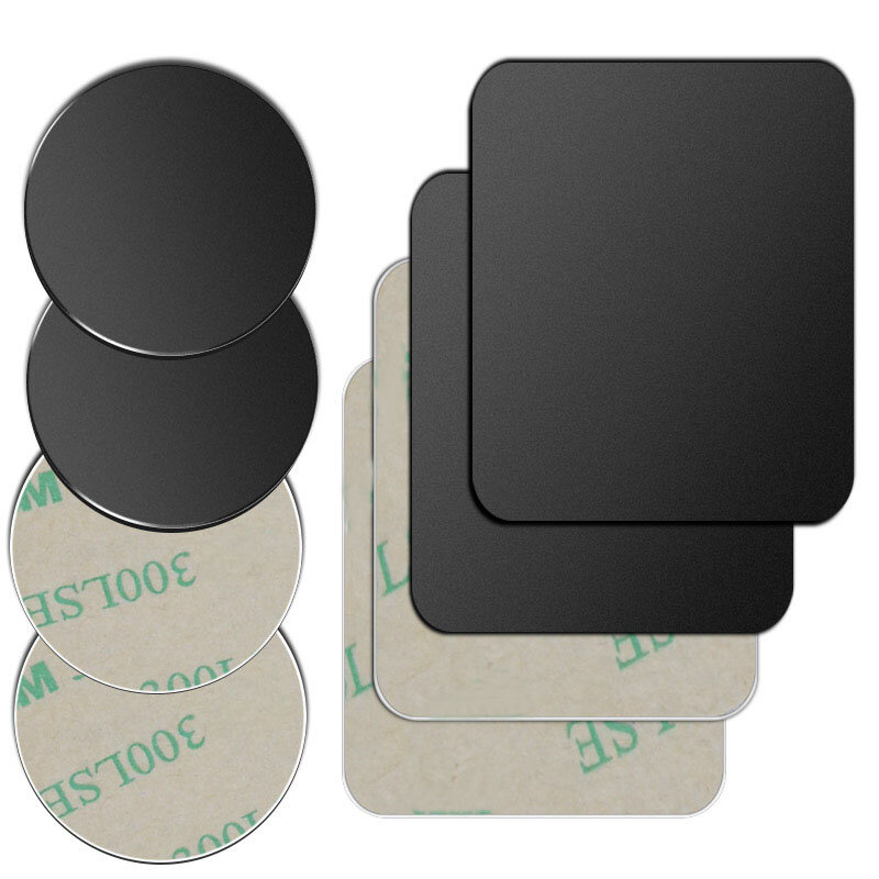 Placa magnética de Metal para coche, soporte Universal para teléfono móvil, hoja de hierro, disco adhesivo, soporte magnético para IPhone