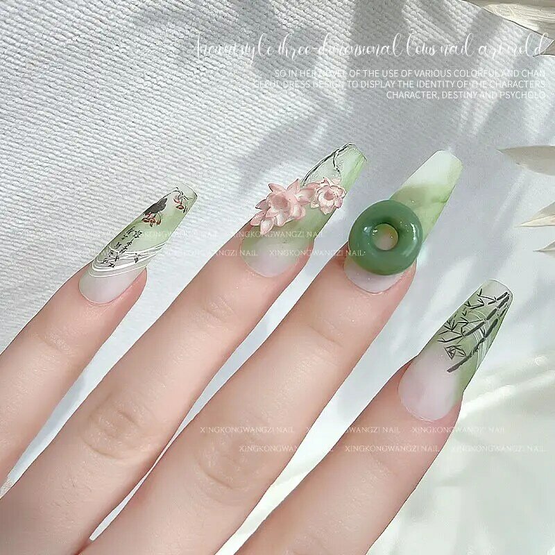 Molde acrílico 3D de flor de loto para uñas, decoraciones de uñas, placas de estampado de uñas de silicona DIY, productos para uñas, 1 unidad