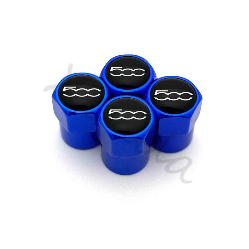 4Pcs Aluminum Alloy Car Wheel Tire Valve Caps Air Tyre Stem Cover Case Plugs Airtight For Fiat 500 2007-2015 Styling Accessories