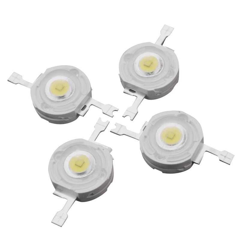 Grânulos brancos frescos do diodo emissor de luz do poder superior, diodo 1 W, microplaqueta da lâmpada, 3V-3.4V, 50 PCes