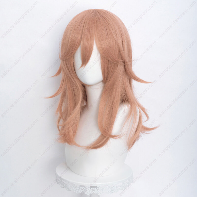 Peluca de Cosplay de Anime Angel Devil, cabello sintético resistente al calor, naranja, fiesta de Halloween, 50cm de largo