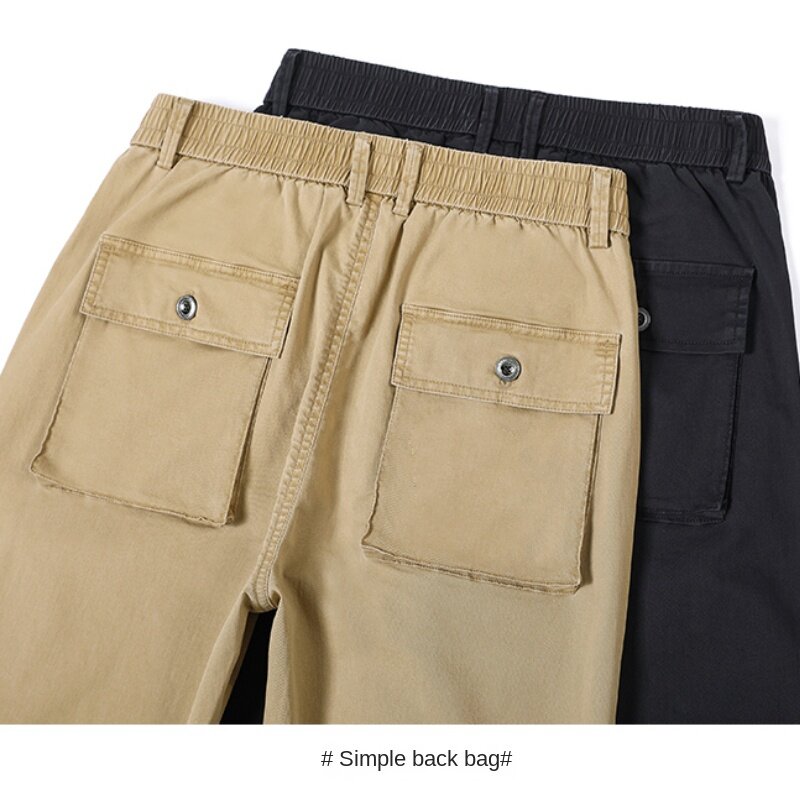 Pantalones de trabajo al aire libre para hombres, pantalones de pierna recta, 97.2% algodón, pantalones de sarga, transpirables, pantalones casuales duraderos, 28-38