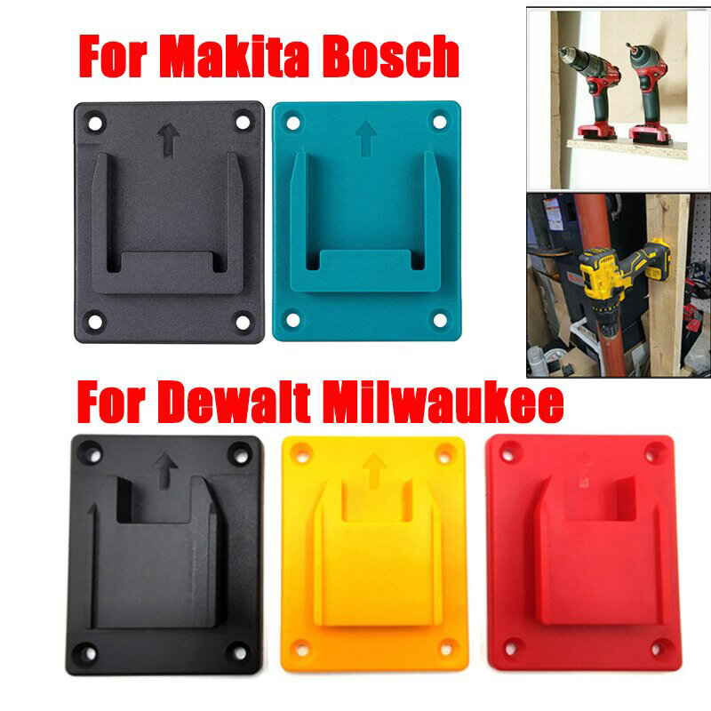 1Pc เครื่องผู้ถือ Battery Rack สำหรับ Makita/Bosch/Dewalt/Milwaukee 18V Wall Mount เครื่องมือยึดอุปกรณ์ยึด
