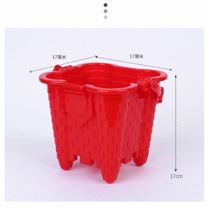 2023 Hot Selling Children's Beach Bucket Toy Baby Playing Sand Snow Tools Plastic Castle Modeling Bucket Seaside Toy Bucket