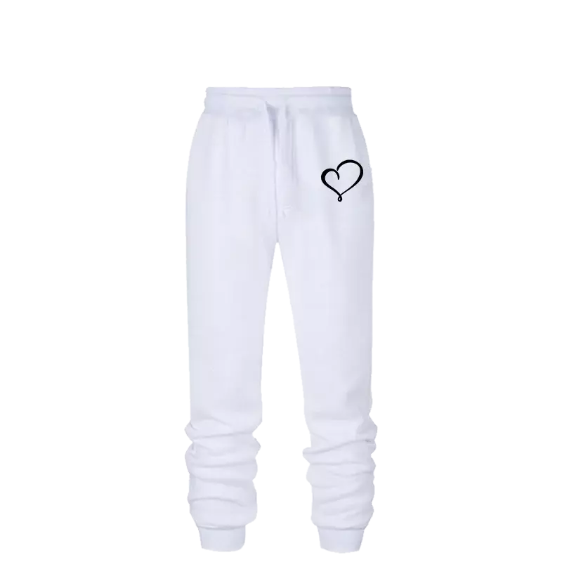 Nouveaux pantalons de survêtement pour femmes mignon coeur imprimé décontracté dames pantalons de sport mode Streetwear Jogger FjS-4XL