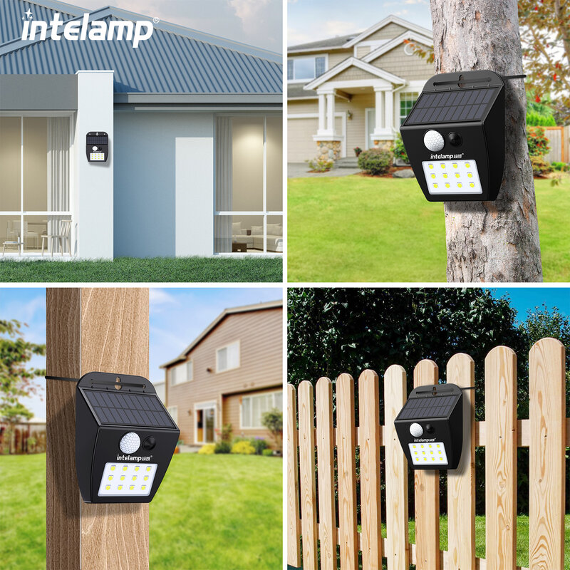 Intelamp pojedynczy klosz zasilana energią słoneczną ogrodowa dekoracyjna lampa ścienna, osłona silikonowy guzik, LED, przezroczysty odcień