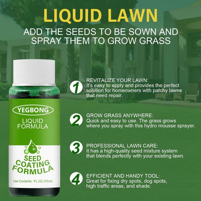 59ml Instant Green Grass Spray Lawn Spray Home Seeding Liquid Spray Eco-Friendly Lawn Spray Green Lawn Dye Repair Grass Paint