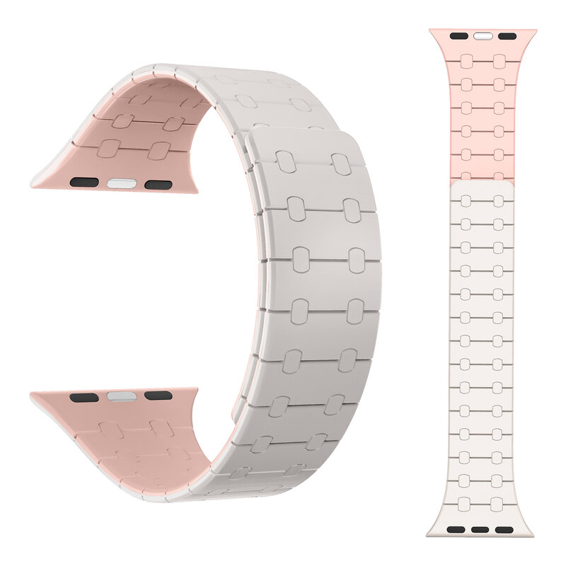 Correa de silicona magnética para Apple Watch, pulsera Ultra de 49mm, 45mm, 41mm, 40mm, 44mm, 38mm, 42mm, iWatch series 8 SE, 7, 6, 5, 4
