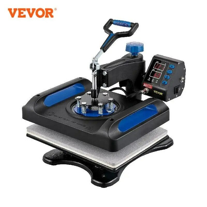 VEVOR Термопресс-машина 12x15 / 15x15 дюймов с быстрым нагревом на 360 градусов цифровая сублимационная футболка виниловый трансферный принтер