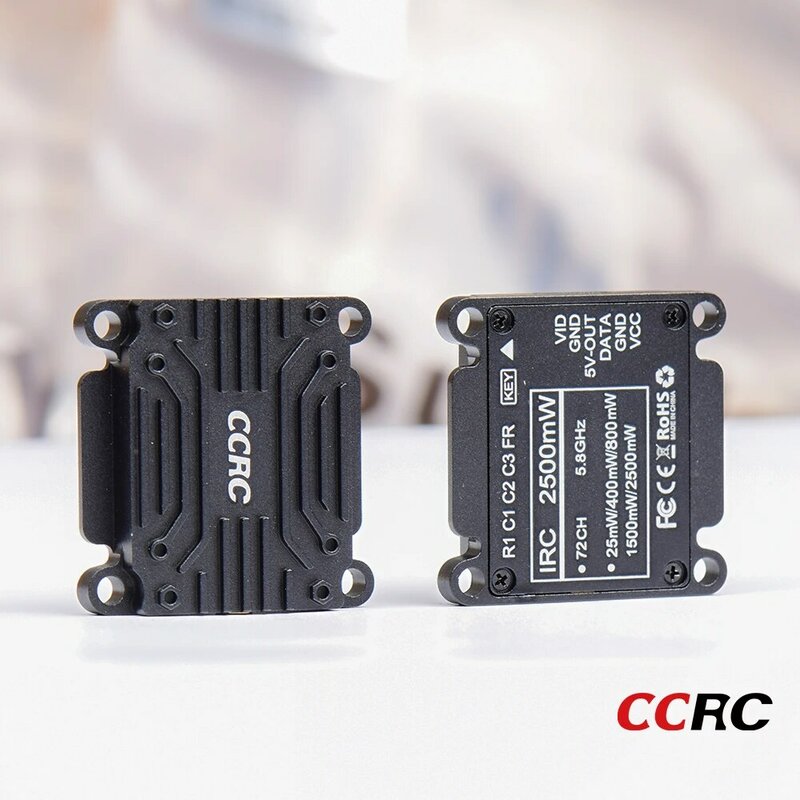 Transmetteur CCRC S2500 VTX 5.8GHz Pit/25mW/400mW/800mW/1.5W/2.5W 2500mW 72CH VTX FPV pour avion importateur RC longue portée
