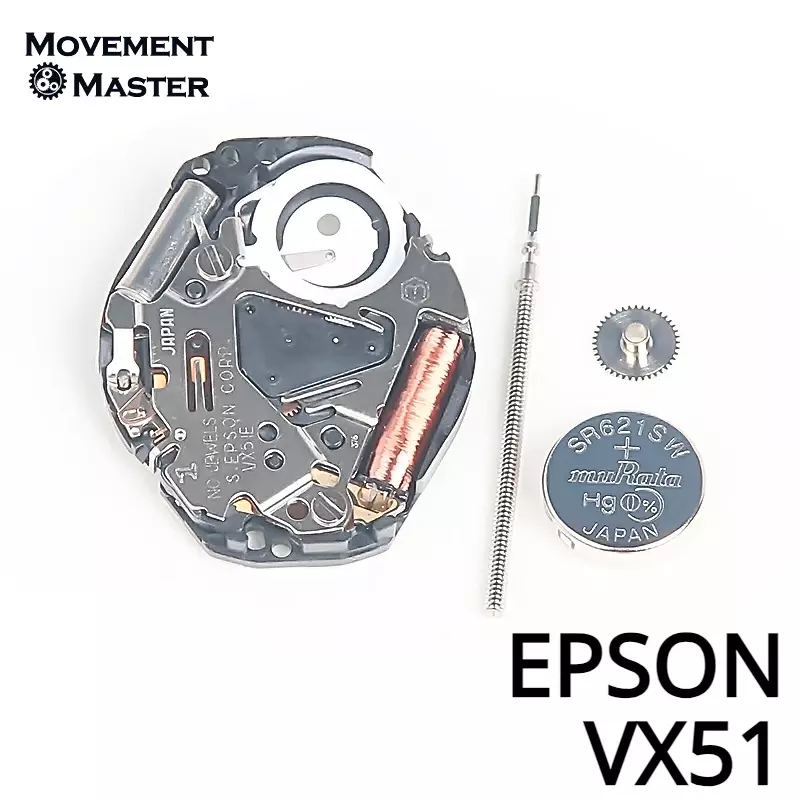 Japoński nowy VX51 ruch kwarcowy VX51E trzy ręce zegarki części ruchowe