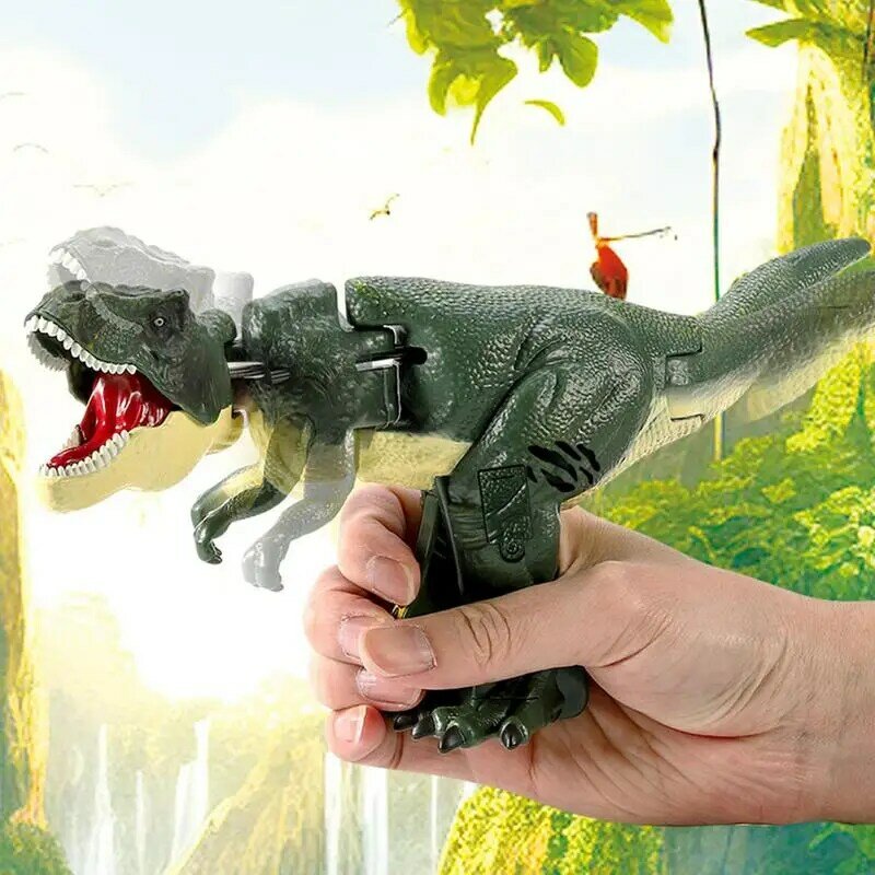 Juguete de dinosaurio eléctrico para niños, gatillo divertido, tiranosaurio, adorno para jardines, casas y escritorios