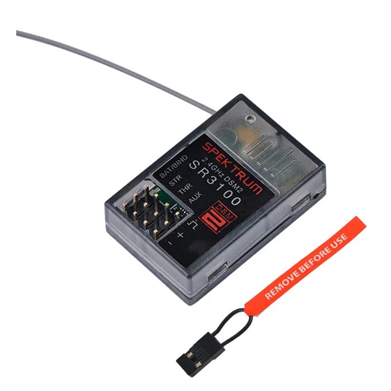 Receptor Spektrum SR3100 DSM2, 2,4 GHz, 3 canales de superficie, a control remoto para coche, barco a control remoto