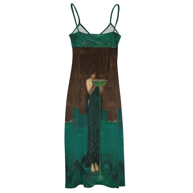 Circe Invidiosa przez J. W. Waterhouse sukienka bez rękawów damska sukienka kostium na lato sukienka suknia wieczorowa