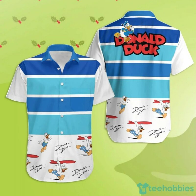 Гавайские рубашки с принтом Дональда Дак, мужские топы с короткими рукавами, гавайская рубашка Disney, Повседневная пляжная винтажная рубашка с короткими рукавами и пуговицами