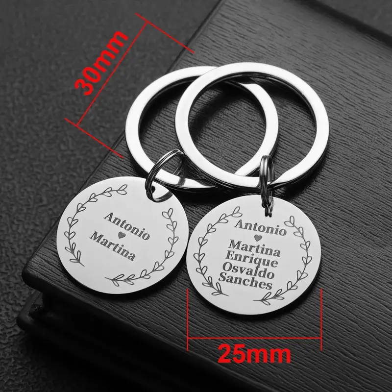 Personalized Keychain Love Gifts Customized Name Father's Mother's Day Papa Mom Key Chains Rings For Daddy Car Key Pendant