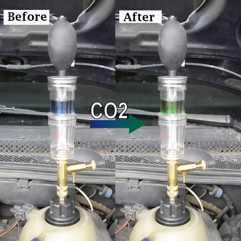 Набор для тестирования утечки сгорания, простая в использовании Модернизированная система co2, для проверки прокладки жидкости в автомобиле