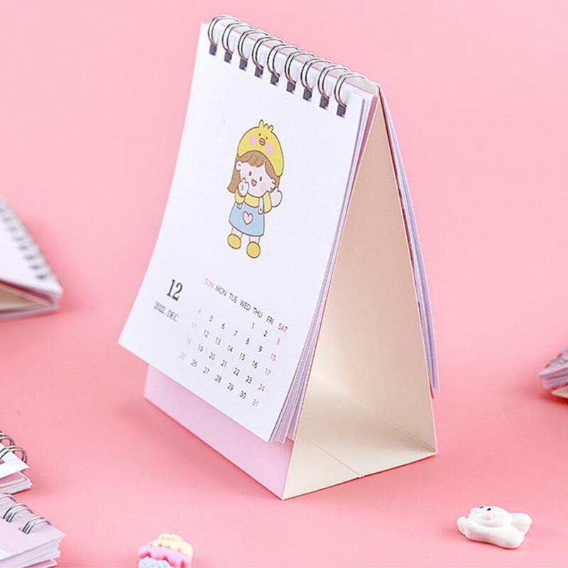 Miniature  Lovely Student Cartoon Mini Calendar Memo Creative Calendar Decoration Cute   Stationery Supplies