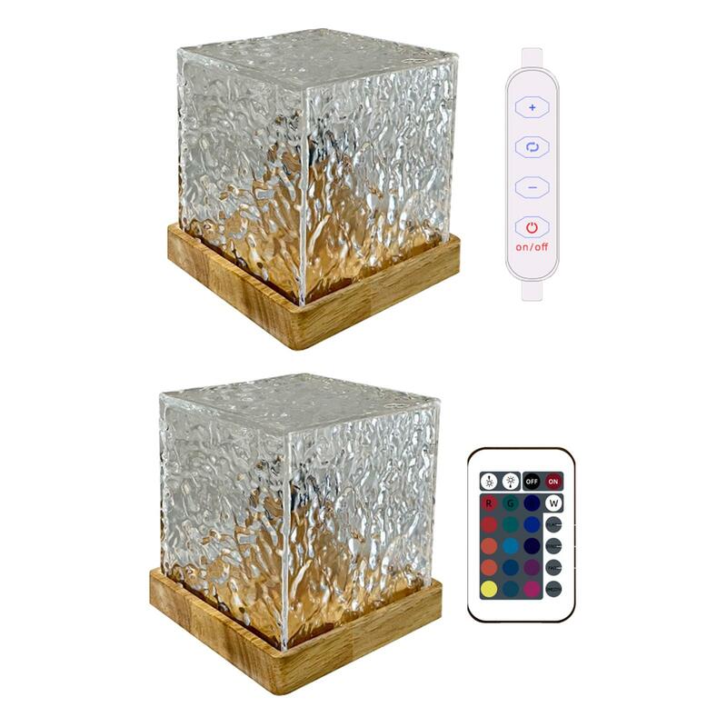 Acrylic Night Light Dimmable Color Changing Water Wave Projector Night Light for