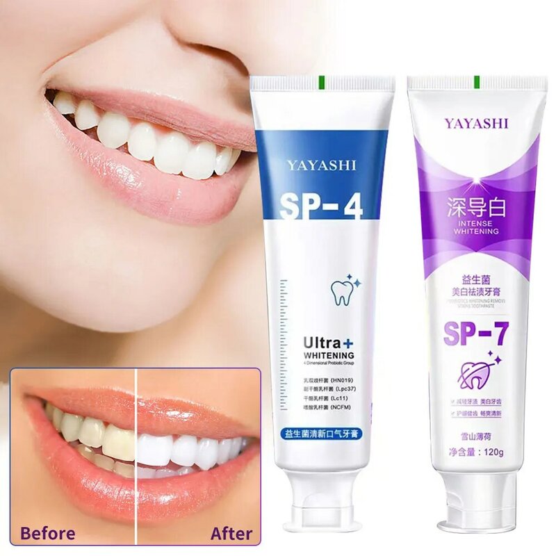 Yayashi-pasta de dientes sp-4, todo tipo de sonrisas, pasta de dientes que aclara y elimina manchas