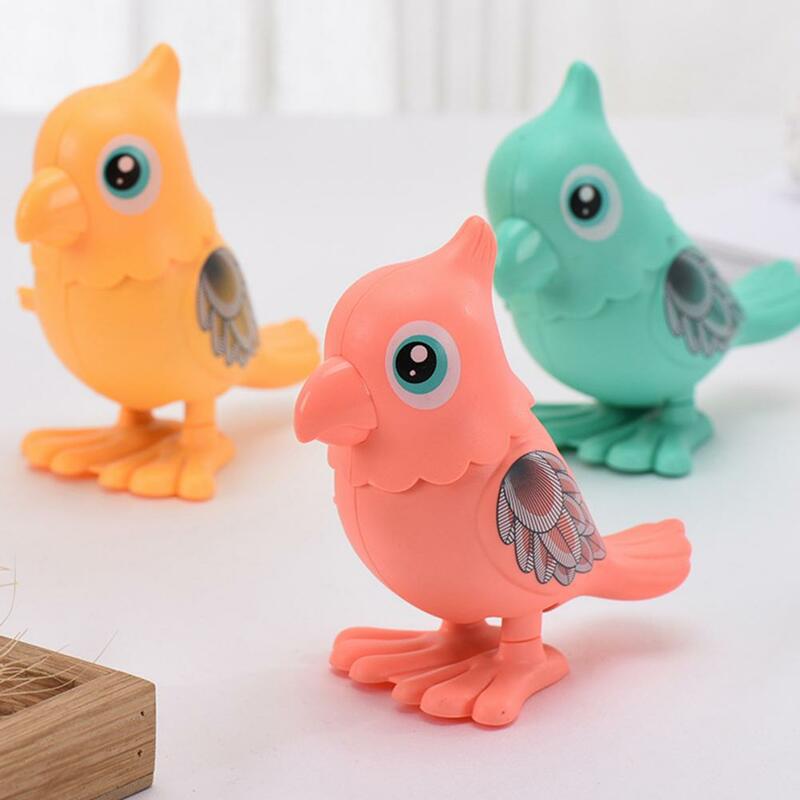 Giocattolo pappagallo a orologeria adorabile pappagallo giocattolo a carica per bambini divertente giocattolo animale a orologeria per regali feste bambini facili da usare