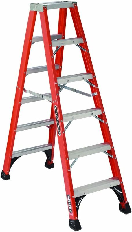 Louisville Ladder 6 Voet Glasvezel Dubbele Voorladder, 375 Pond Accijns, Fm1406hd