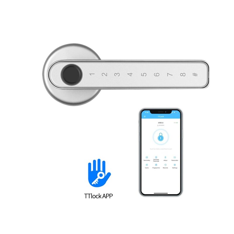 Tuya Fingerprint Biometric Serrure Electronique Hotel Smart Key Lock Schloss TTlock
