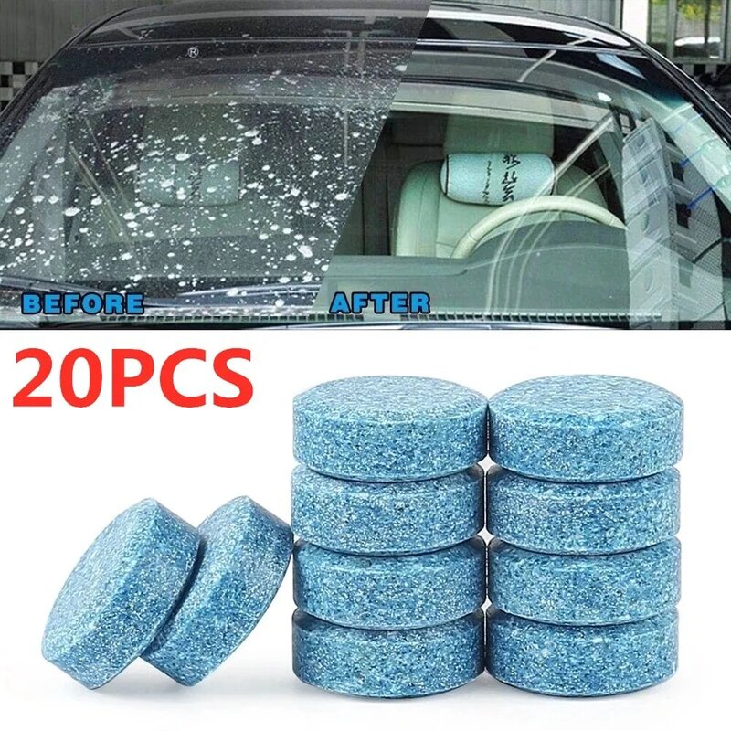 5/10/20Pcs Solid Cleaner tergicristallo per auto compresse effervescenti pulizia della toilette in vetro accessori per auto